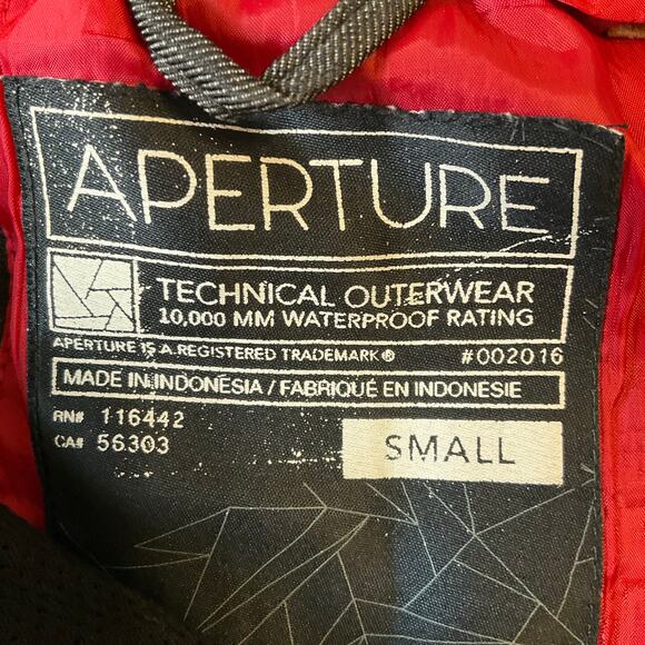 Aperture Men Snowboarding Skiing Pants size S Brown Technical Outerwear w Vents - Picture 15 of 15